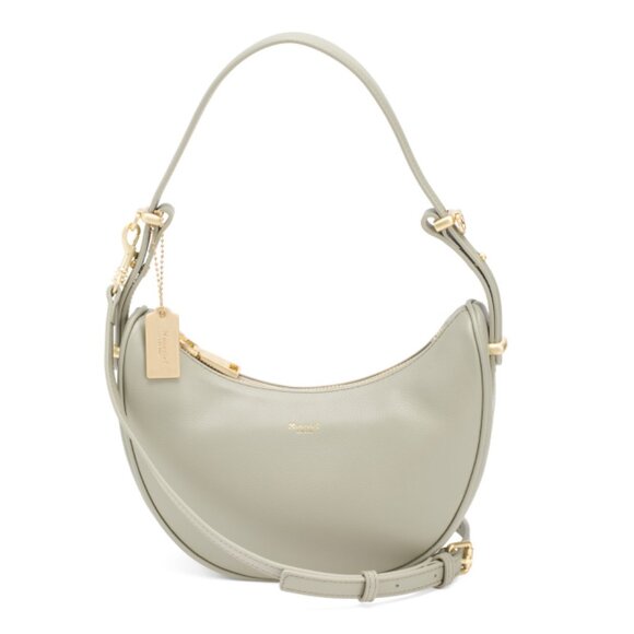 MONCRIEF LONDON Laurel Leather Half Moon Shoulder Bag - Picture 1 of 2